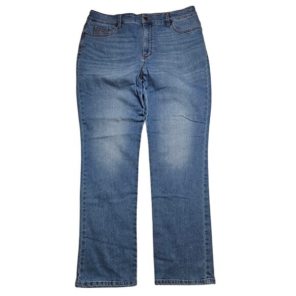Gloria Vanderbilt Size 16 Amanda 2.0 Slim Leg Jeans Classic High Rise Stretch - Picture 1 of 10